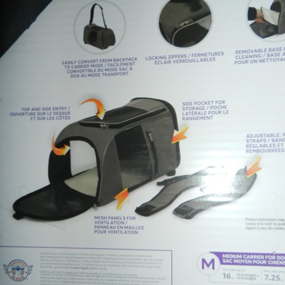 Trusty Pup 2 in 1 Cat Dog Medium Pet Backpack & Carrier NWT/NEW - Picture 10 of 16